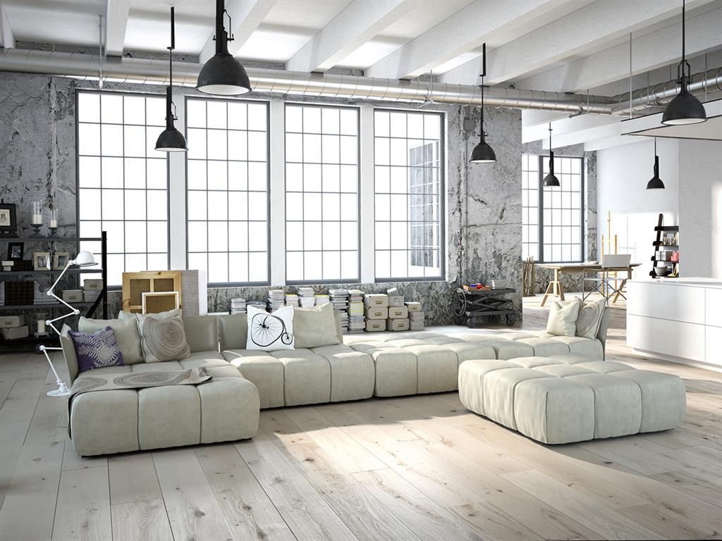 Salon contemporain blanc et bois: decoration taupe bois. un salon ...