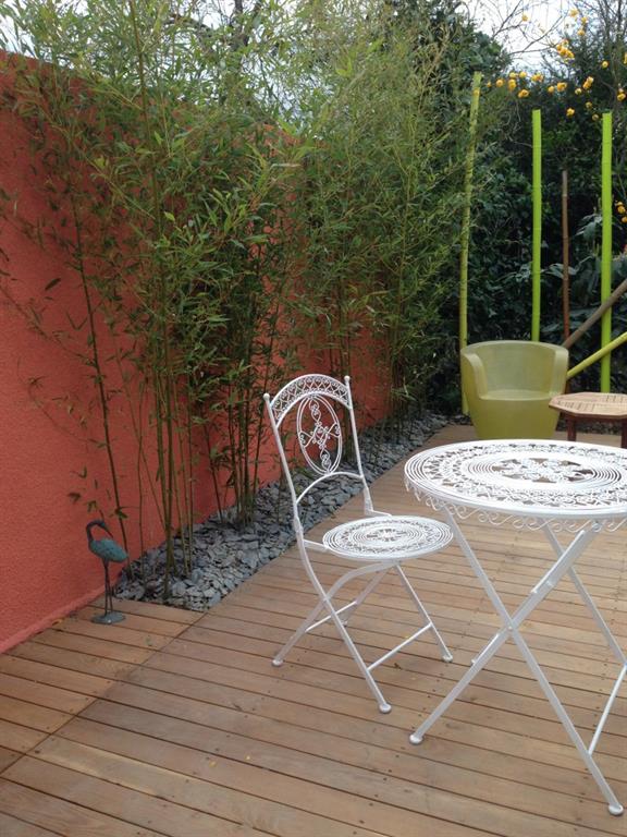 Jardin de ville moderne avec bambous le poitevin paysage